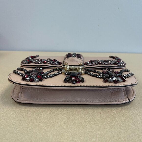 Valentino Garavani Glam Lock Crystal Embellished Crossbody Bag - Preowned - Picture 4 of 14